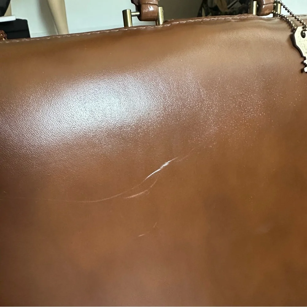 Vintage 70s The Luggage Gallery leather business case w key